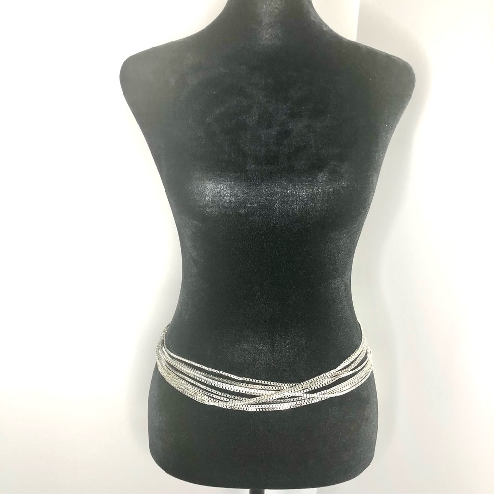 💥PRICE⬇️NWT Steve Madden, Silver, Multi-Strand, Chain Belt